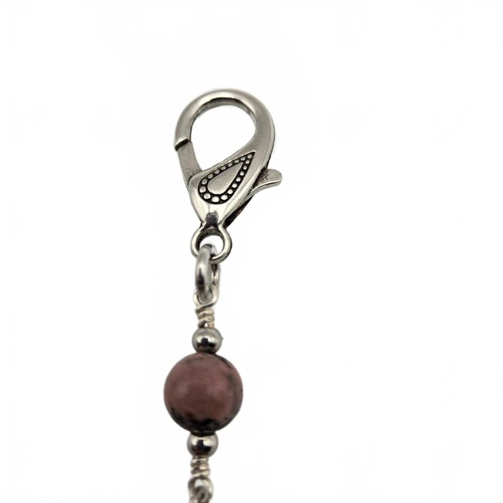 Handmade Gemstone Purse Charm Zipper Pull Butterfly