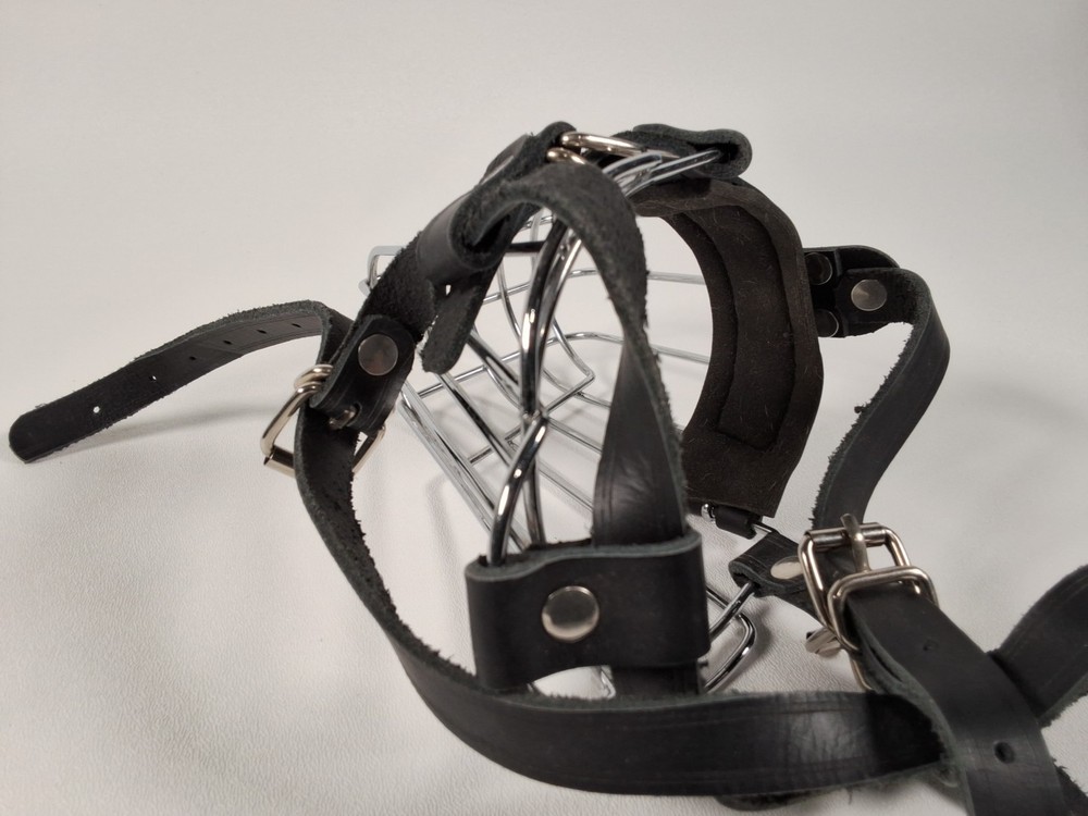 Dog Muzzle German Shepherd Medium Large Dogs Adjustable Durable Metal Basket