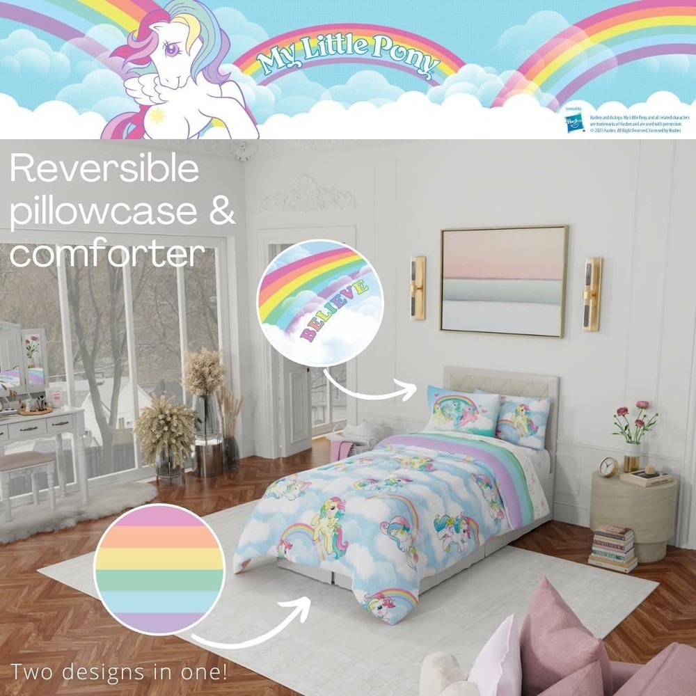 My Little Pony Twin Bedding Set - 5 Piece Comforter & Sheet