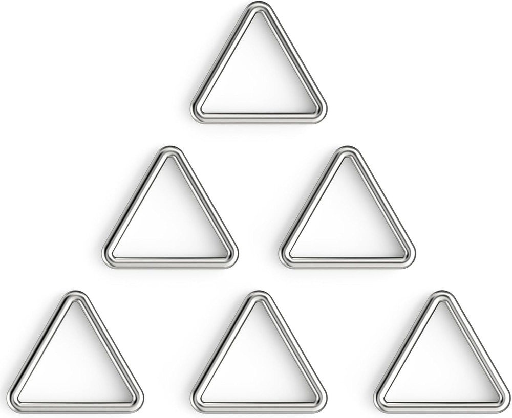 1 1/2 Inch Metal Triangle Rings, Solid Welded Stainless Steel Triangle Loop