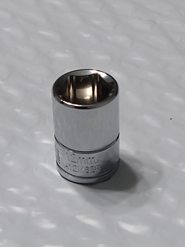 MATCO TOOLS "SILVER EAGLE" A12M6SE, 1/4" DRIVE, 12MM. SOCKET, SHALLOW, 6 POINT.