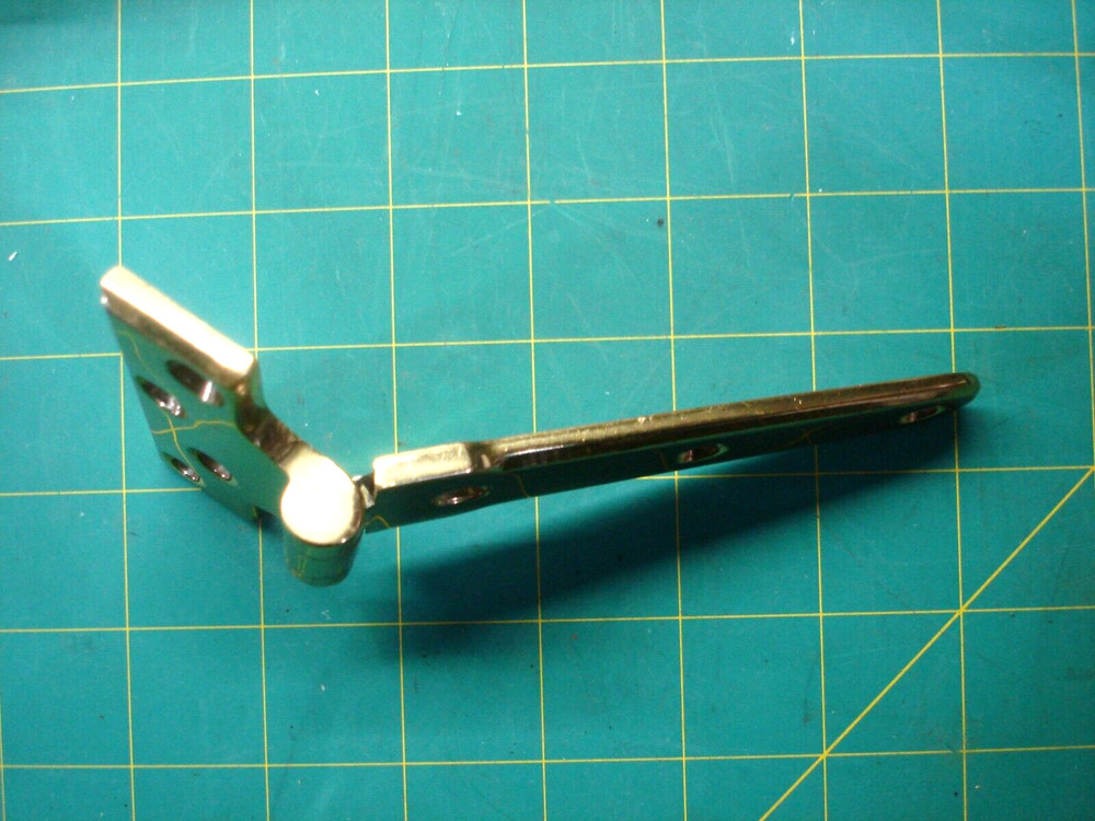 VINTAGE 11/64 THICK SOLID BRASS 3'' X 6'' 7 HOLE HINGE