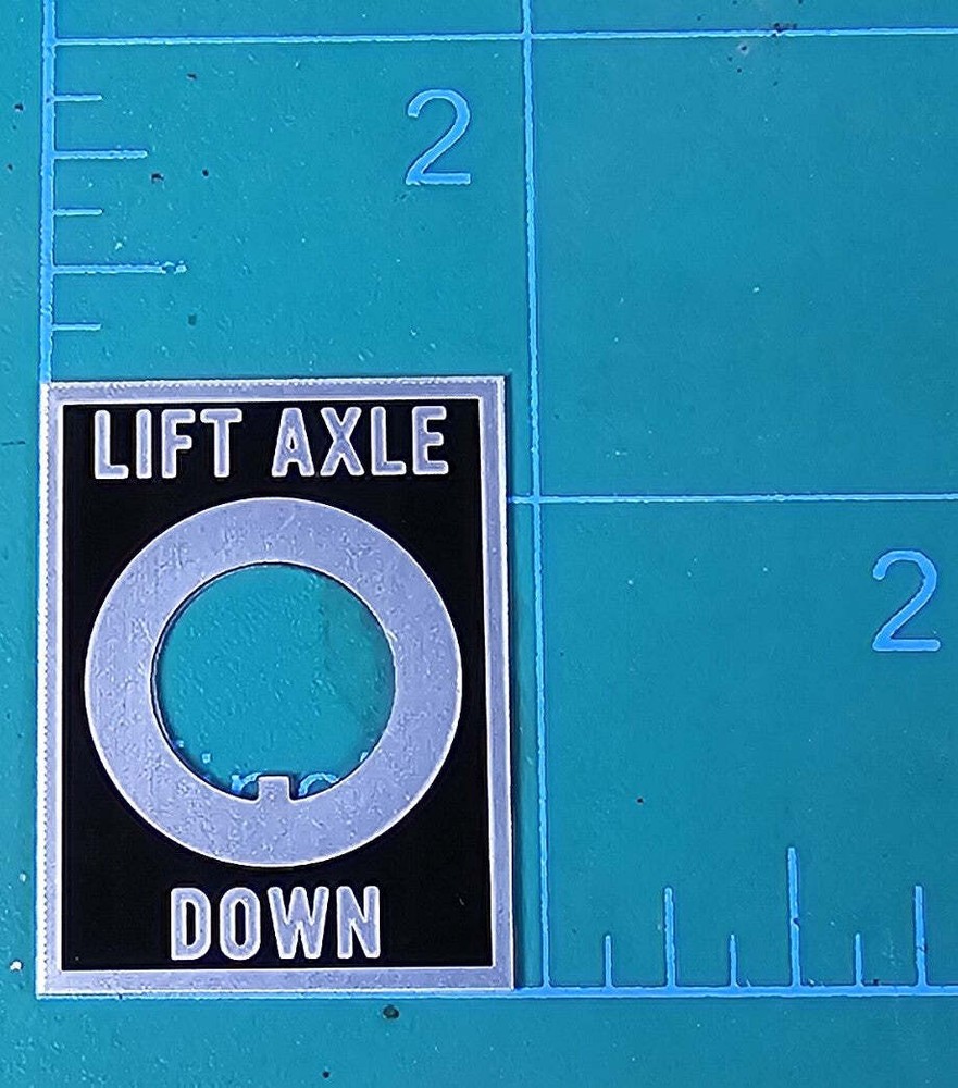 Lift Axle Toggle Switch Label Plate