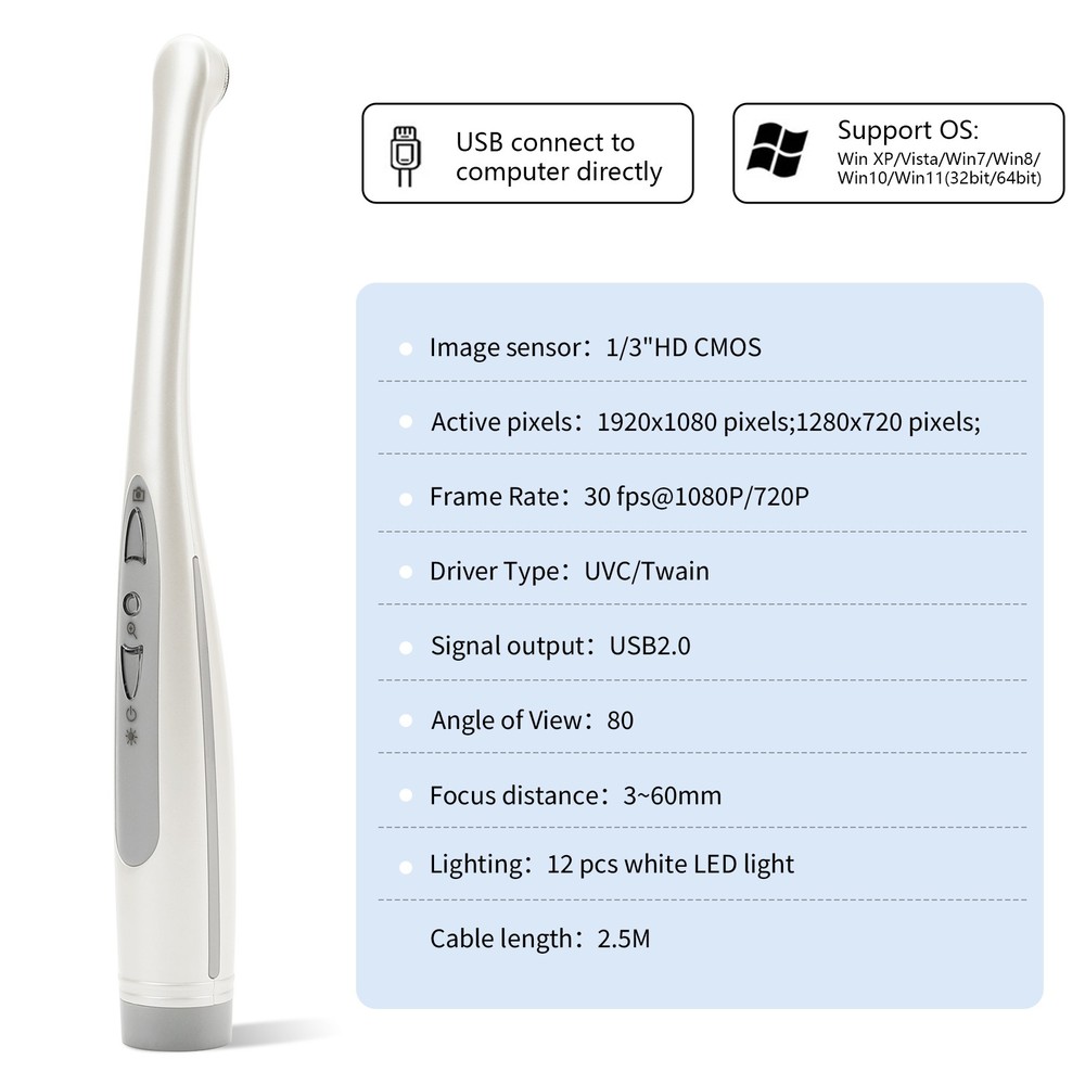 MD1030 Intraoral Camera Dental Camera,Button Work on Dexis,Eaglesoft More dt