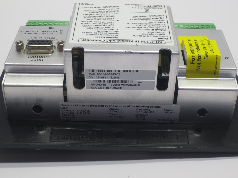 Extron MLC 226 IP MediaLink Controller Enhanced Control Panel