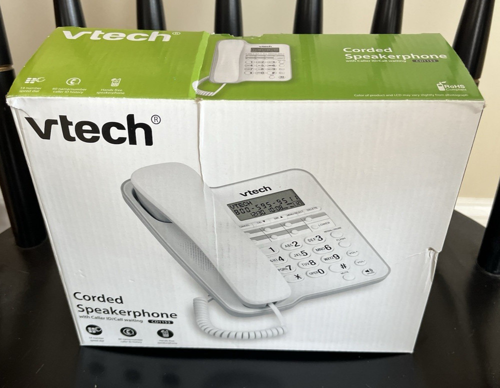 Vtech Corded Speakerphone CD1153 White NIB