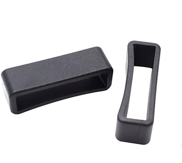 Plastic Keeper Belt Loop Square Loop Buckle for Backpack Straps Black color