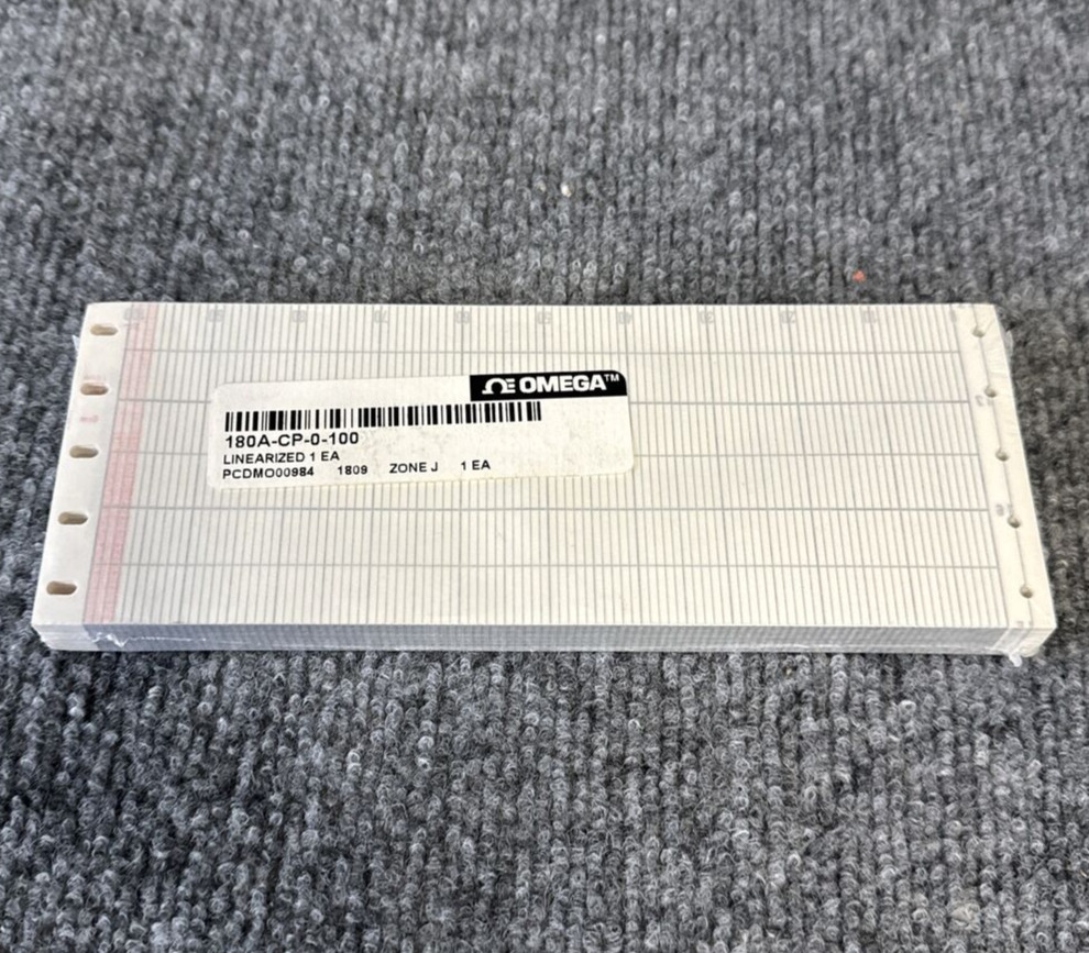 Omega 180A-CP-0-100 Linearized Chart Paper 1 PK=100 SHEETS New