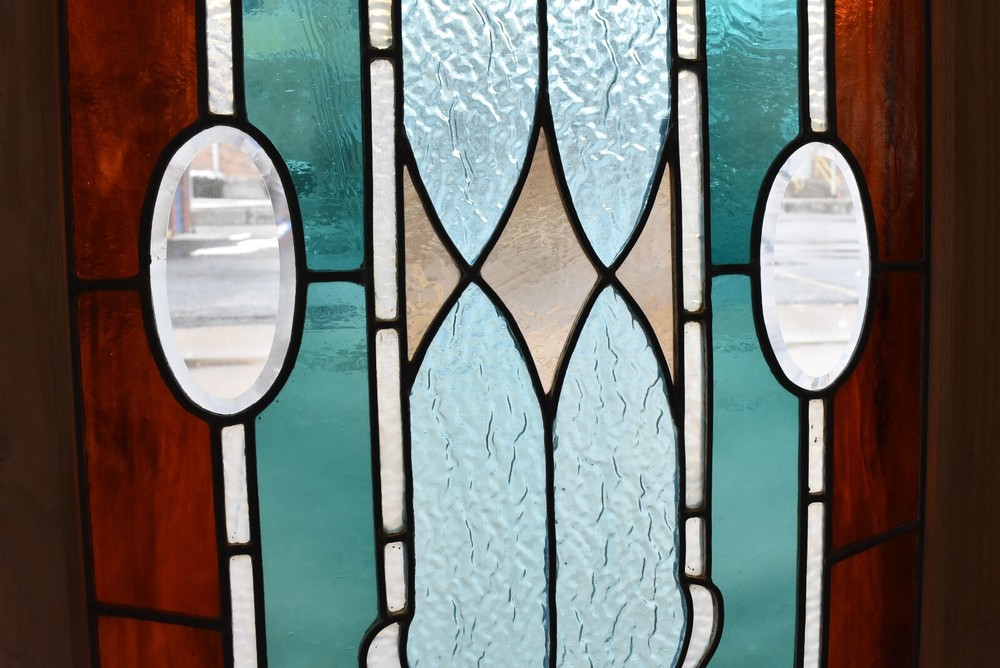 Victorian Stained and Beveled Leaded Glass Window