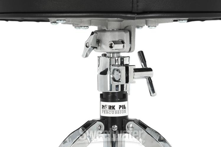 Pork Pie Percussion Round Drum Throne - Black with Zebra Print