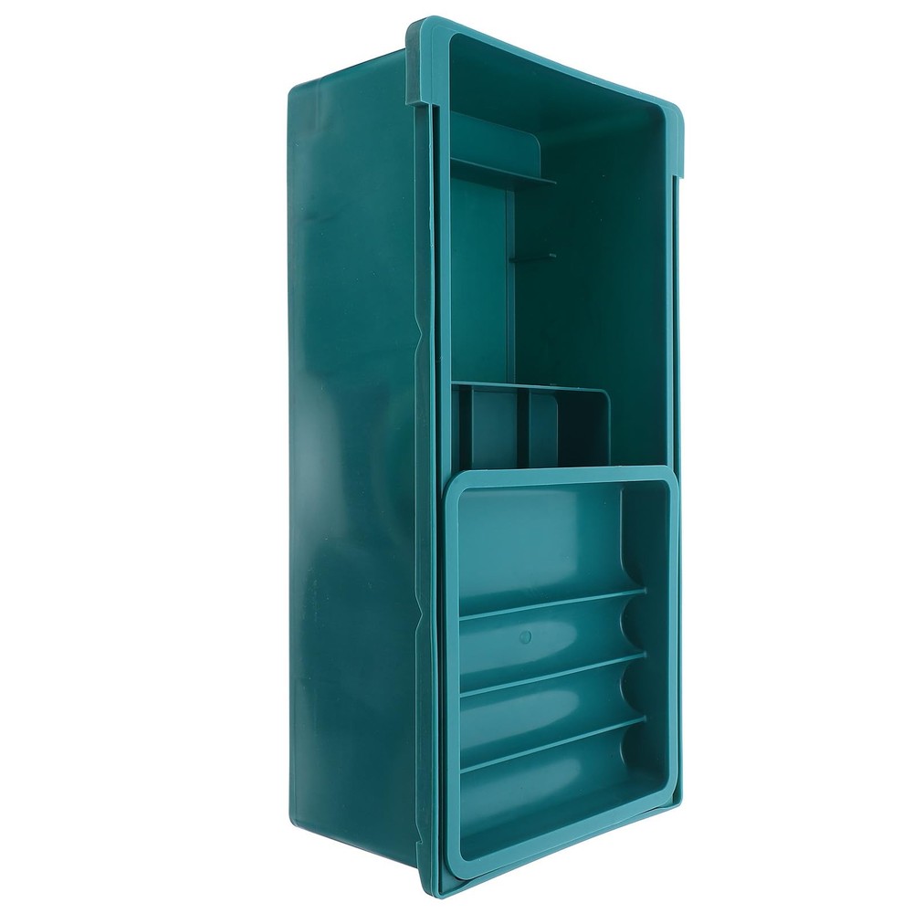 Under Desk Table Drawer Storage Organizer, Large Plastic 3 Layers Slide Out A...
