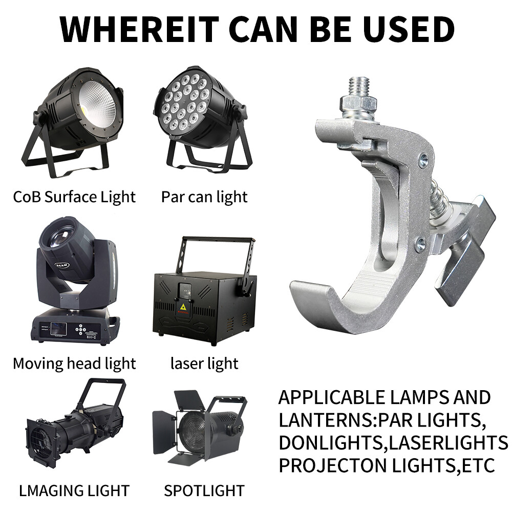 4PCS Clamp Truss Bracket Hook Clamp Stage DJ Lighting Projector Light Multi Use