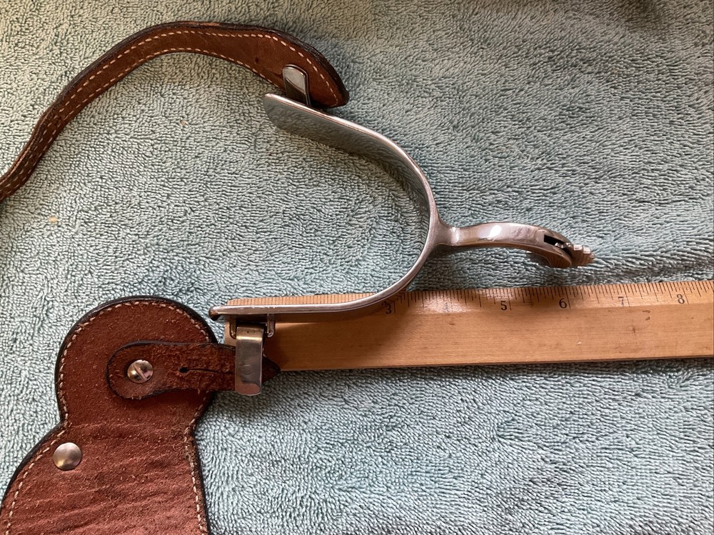Vintage Tooled Leather Spurs Full Set NICE
