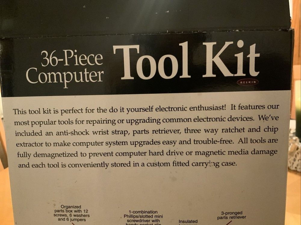Belkin 36- Piece Computer Tool Kit New