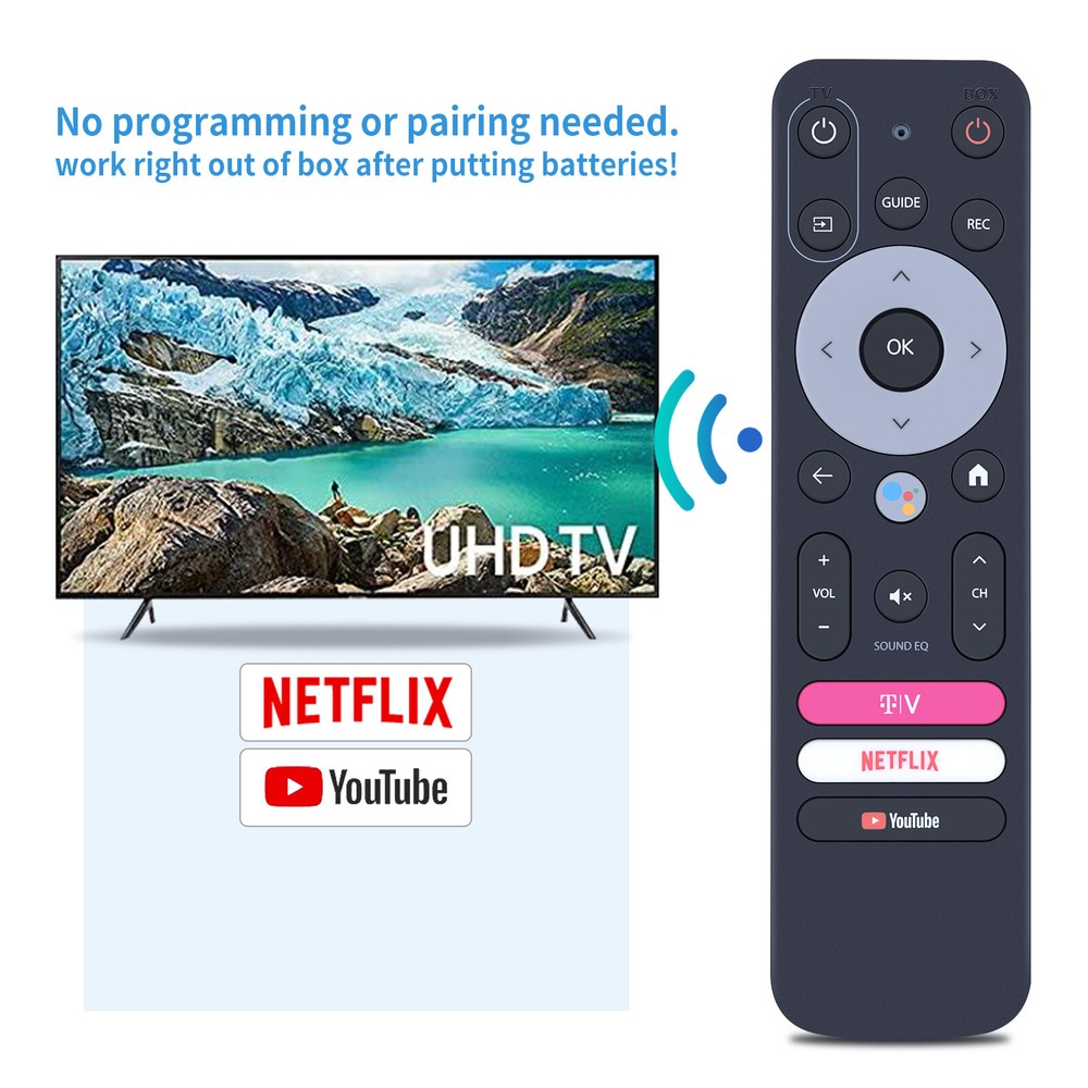 New TVision Remote For TVision HUB Google TV Replacement Remote Control