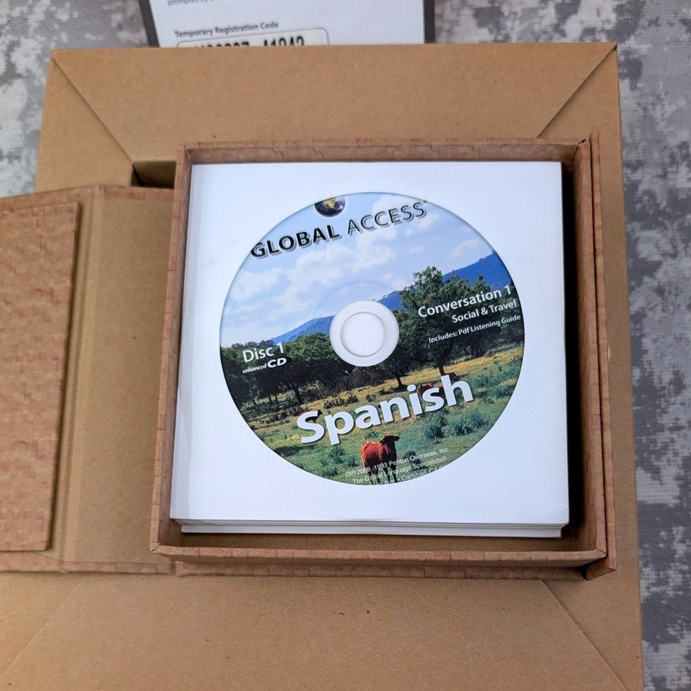 Global Access Spanish Complete Language Course 9 Audio CDs 3 CD-ROMs 2008