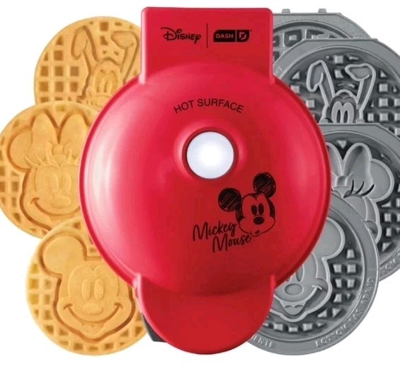 Disney Dash Multimaker Mini Waffle Maker Mickey & Friends 4 Plates NEW