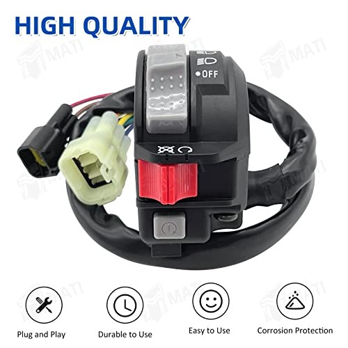 Left Handlebar Control Engine Start Run Off Headlight Switch for Yamaha ATV
