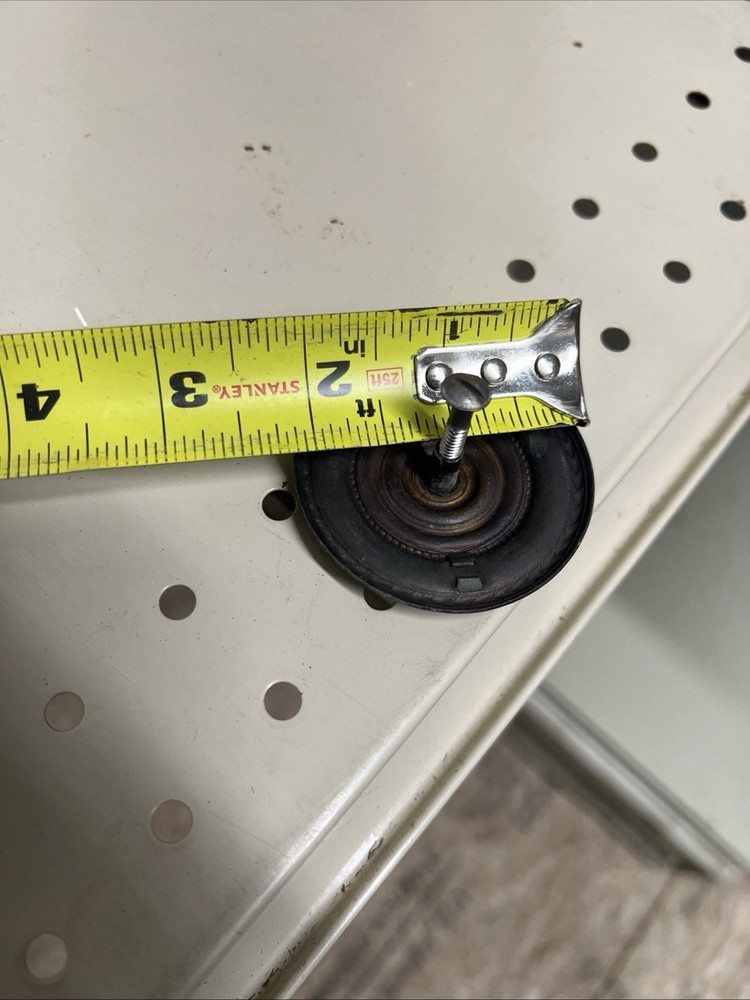 Set of 2 Antique Solid Brass Ring Drawer Pulls 2.25" Wide