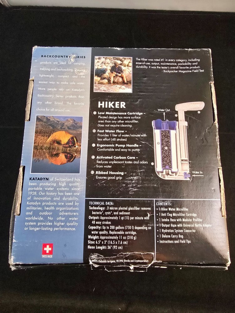 Katadyn Hiker MicroFilter Water System backpacking model