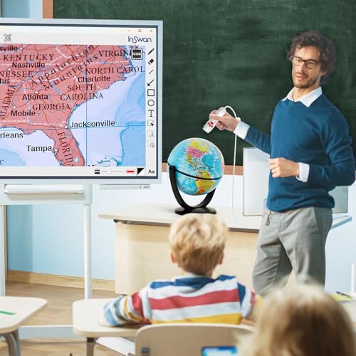 INS-3 Handheld Webcam/USB Document Camera for Classroom Built-in Mic Light Au...