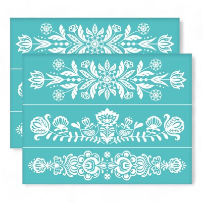 2-Piece Self-Adhesive Silk Screen Printing Kit for DIY Projects