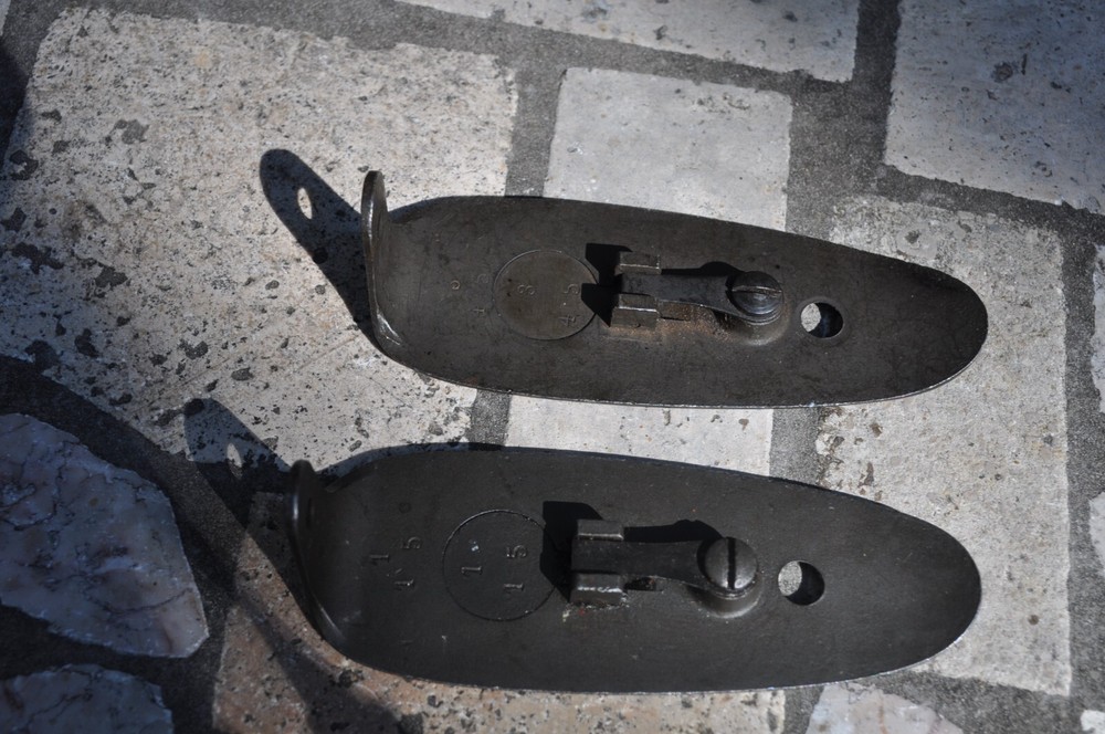 Springfield 1903 butt plate, large hatch, numbered