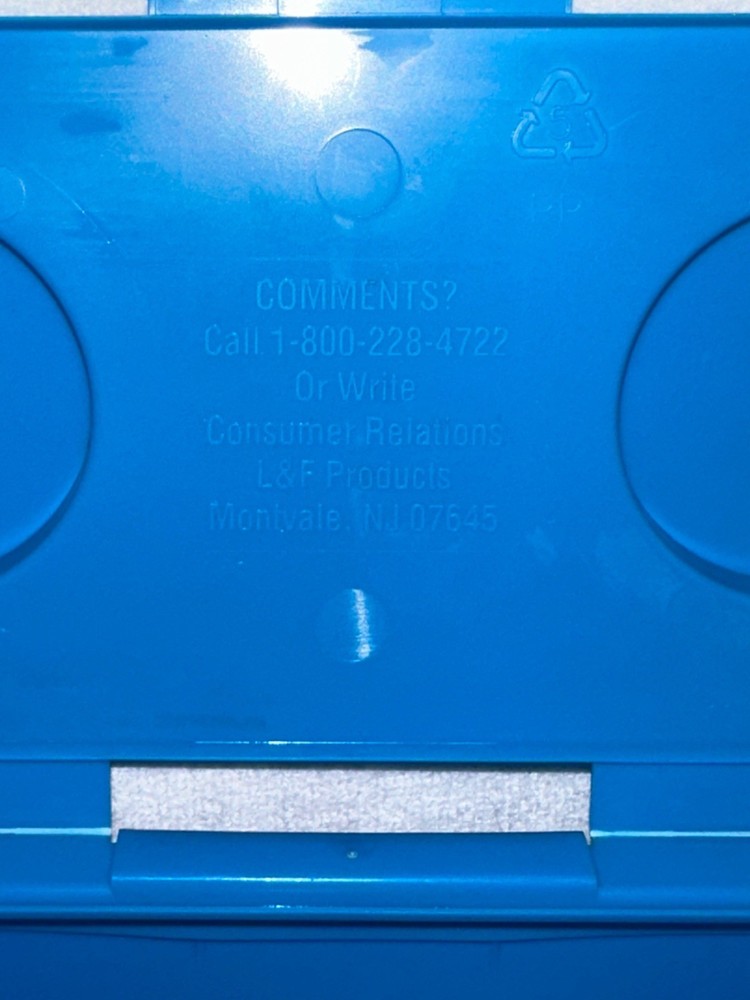 Chubs Stackable Blue Vintage Building Block Storage Container Good Used