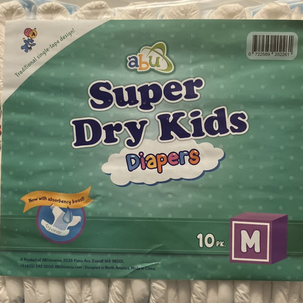 ABU Super Dry Kids Basic Diapers Medium 2 Sample pack