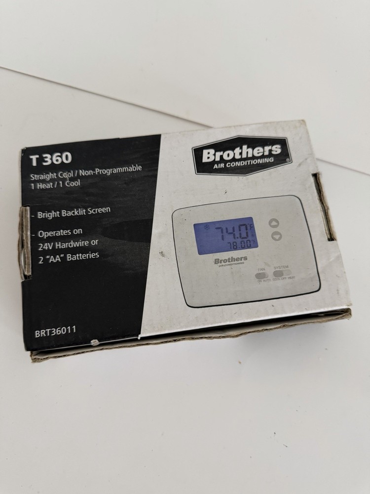 Brothers T360 Non-Programmable Thermostat 1H/1C 24V