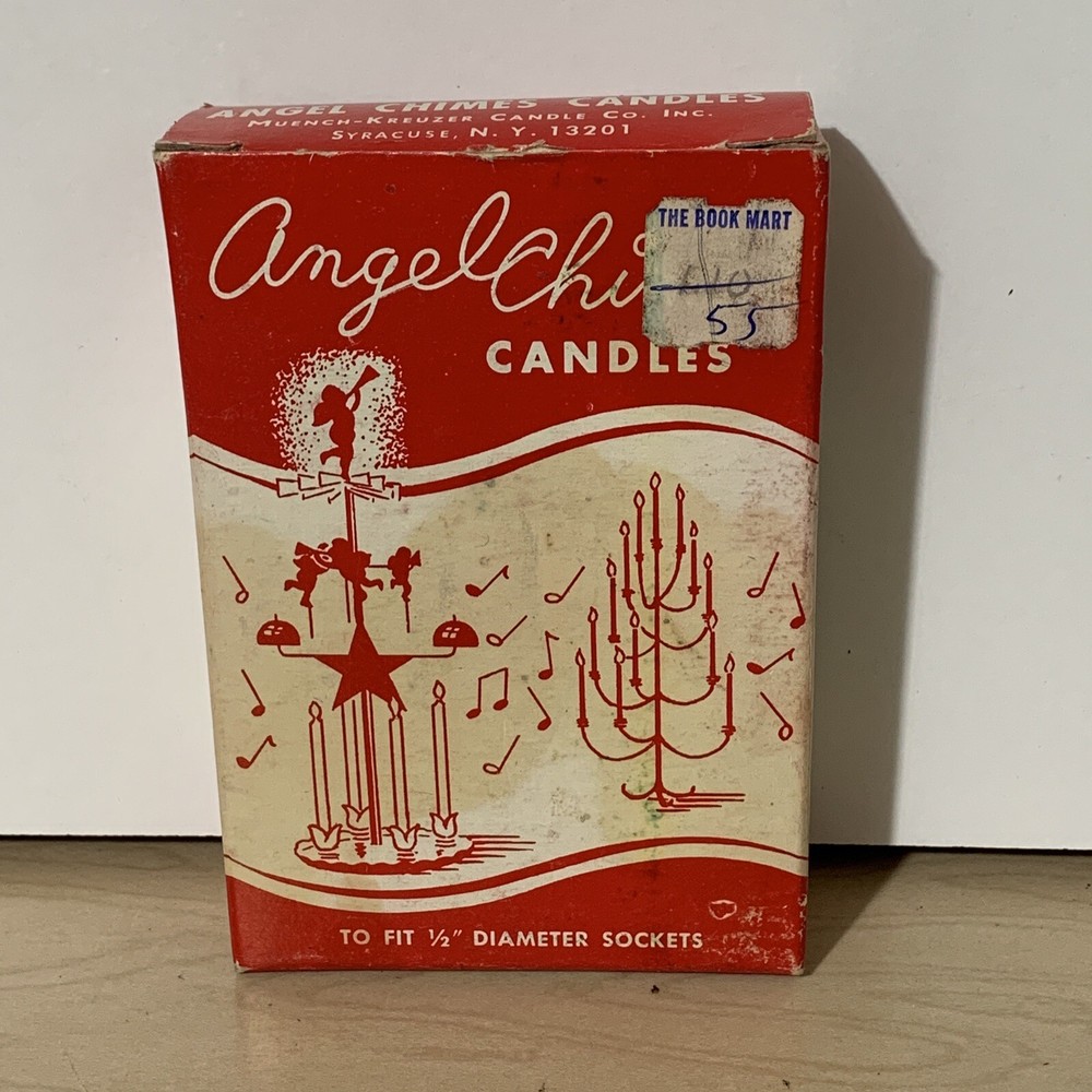 Vintage Replacement Candles for Angel Chimes. 12 count White