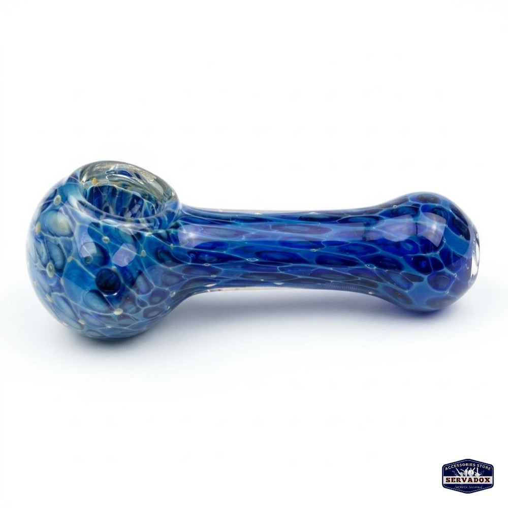 Fancy Work Spoon Pipe | Cobalt Web | 3.75 - 4"