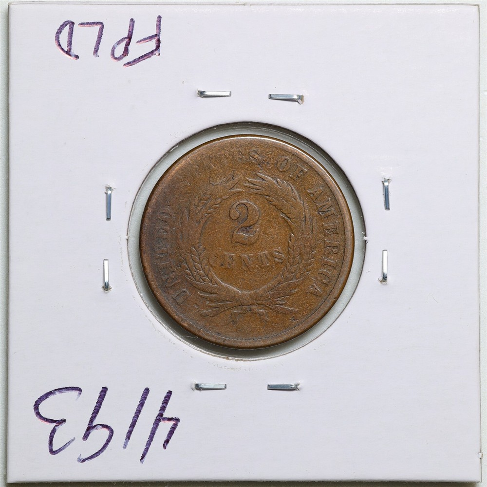 1866 2C Two Cent Piece in Good Condition #4193