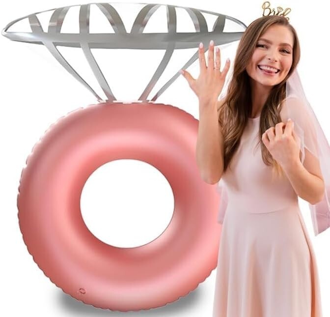 Diamond Ring Bachelorette Pool float Beach & Party Inflatable Floatie for bride