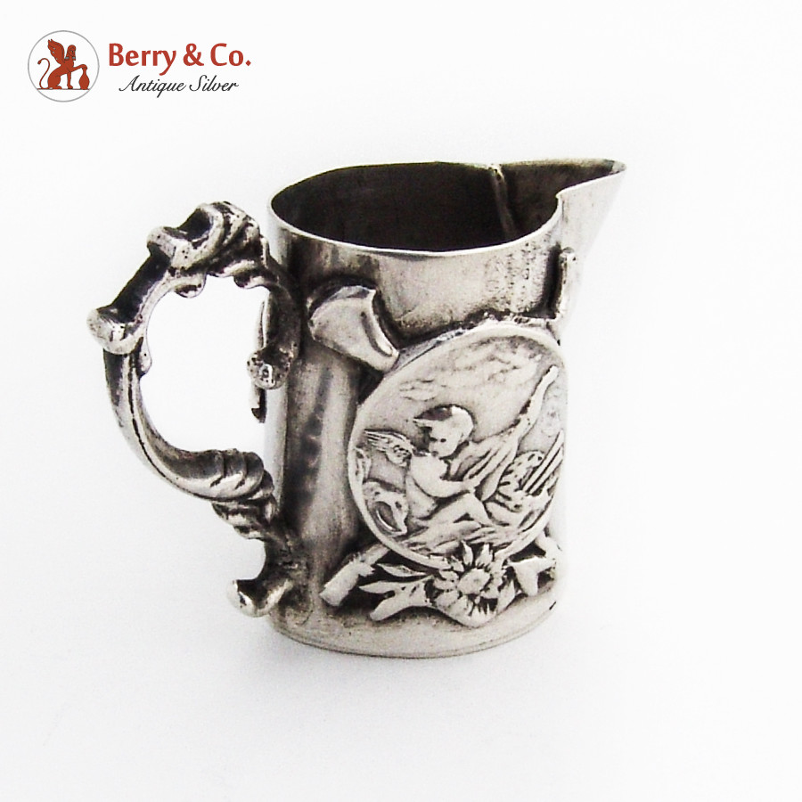 Miniature Pitcher Applied Decorations 800 Silver