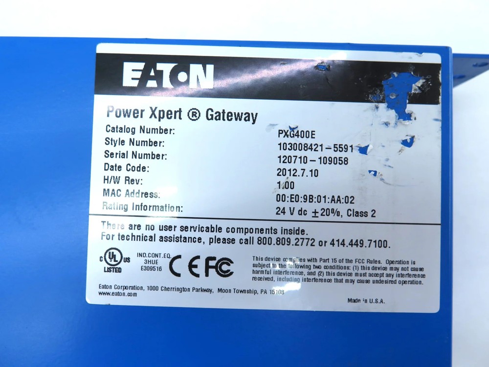Eaton PXG400E Power Xpert Gateway Modem