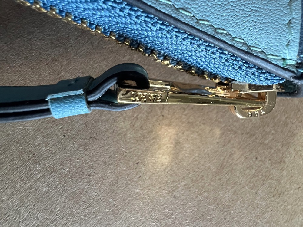 Loewe Blue Puzzle Zip Around Wallet