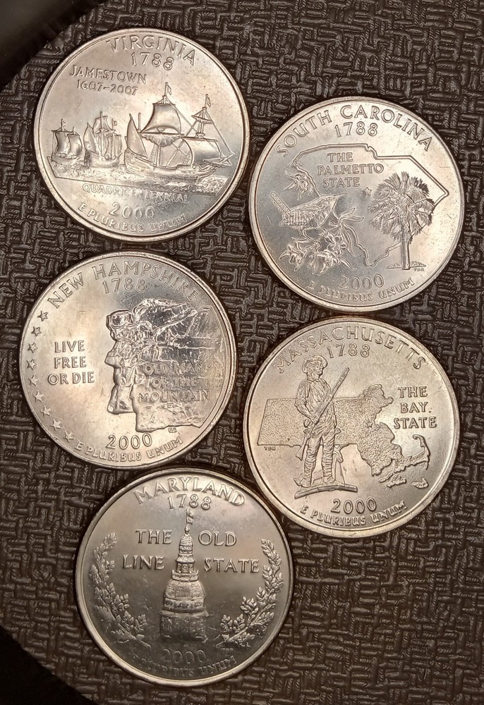 2000 State Quarters uncirculated "D" mint rolls