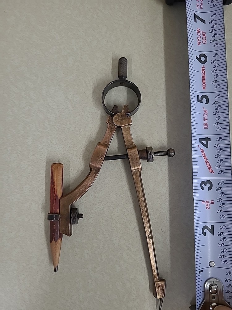 Antique Brass Drafting/Math Compass 6" inch