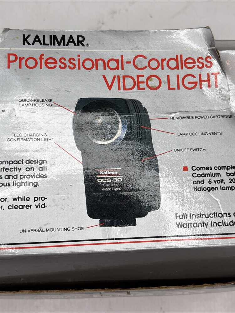 Kalimar DSC-S30 Professional Cordless Video Light Original Packaging