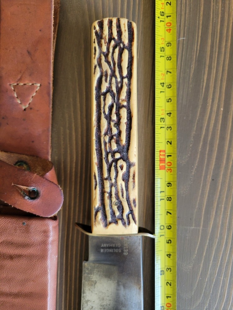 LARGE Solingen German Bowie Knife w/Custom Sheath