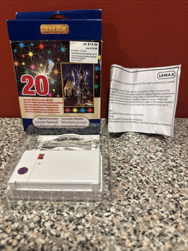 Lemax Super Bright Multicolor 20ct Flashing Light String SH1