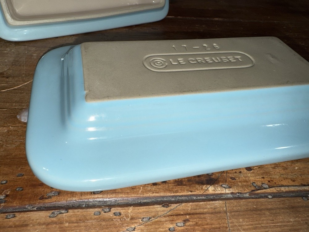 Le Creuset Light Blue Robins Egg? Butter Dish