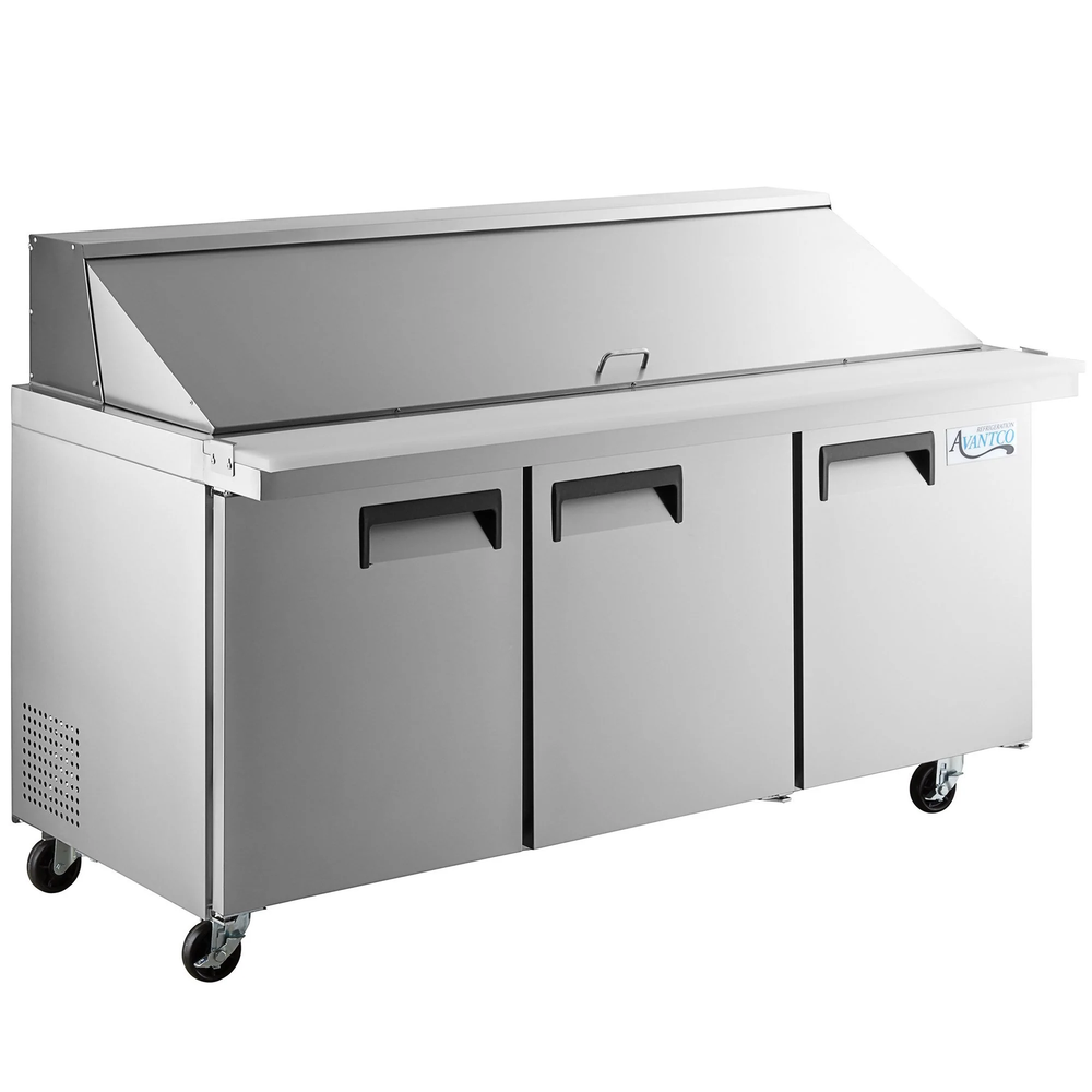 71" 3 Door Mega Top Refrigerated Sandwich Prep Table