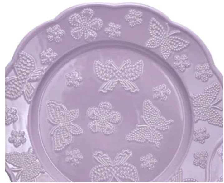 Temp-tations All A Flutter 12pc Dinnerware Set, Embossed, TEAL, P1 BT18