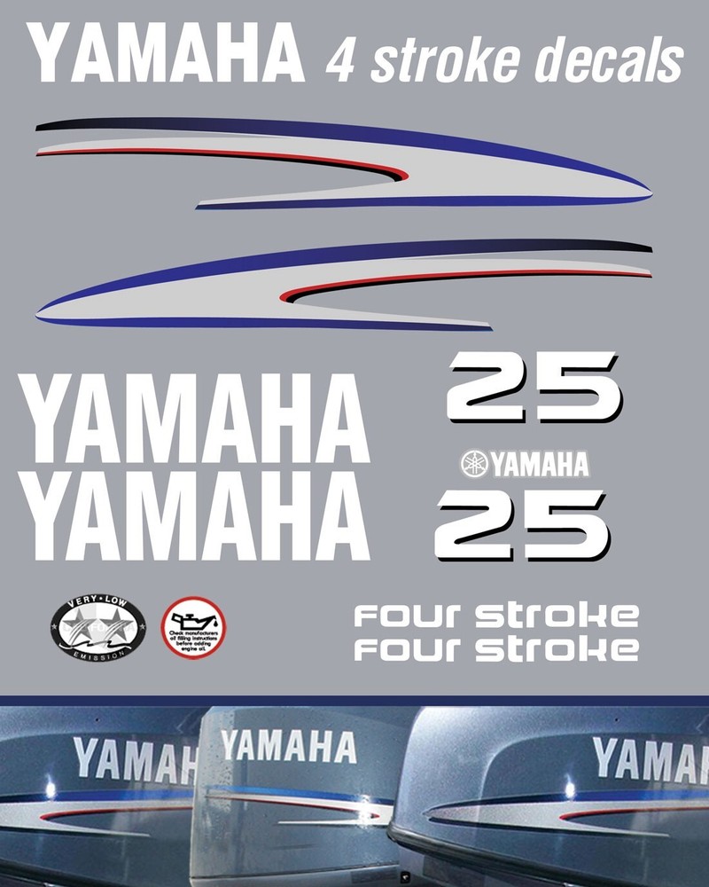 YAMAHA 25hp  4 stroke outboard decals