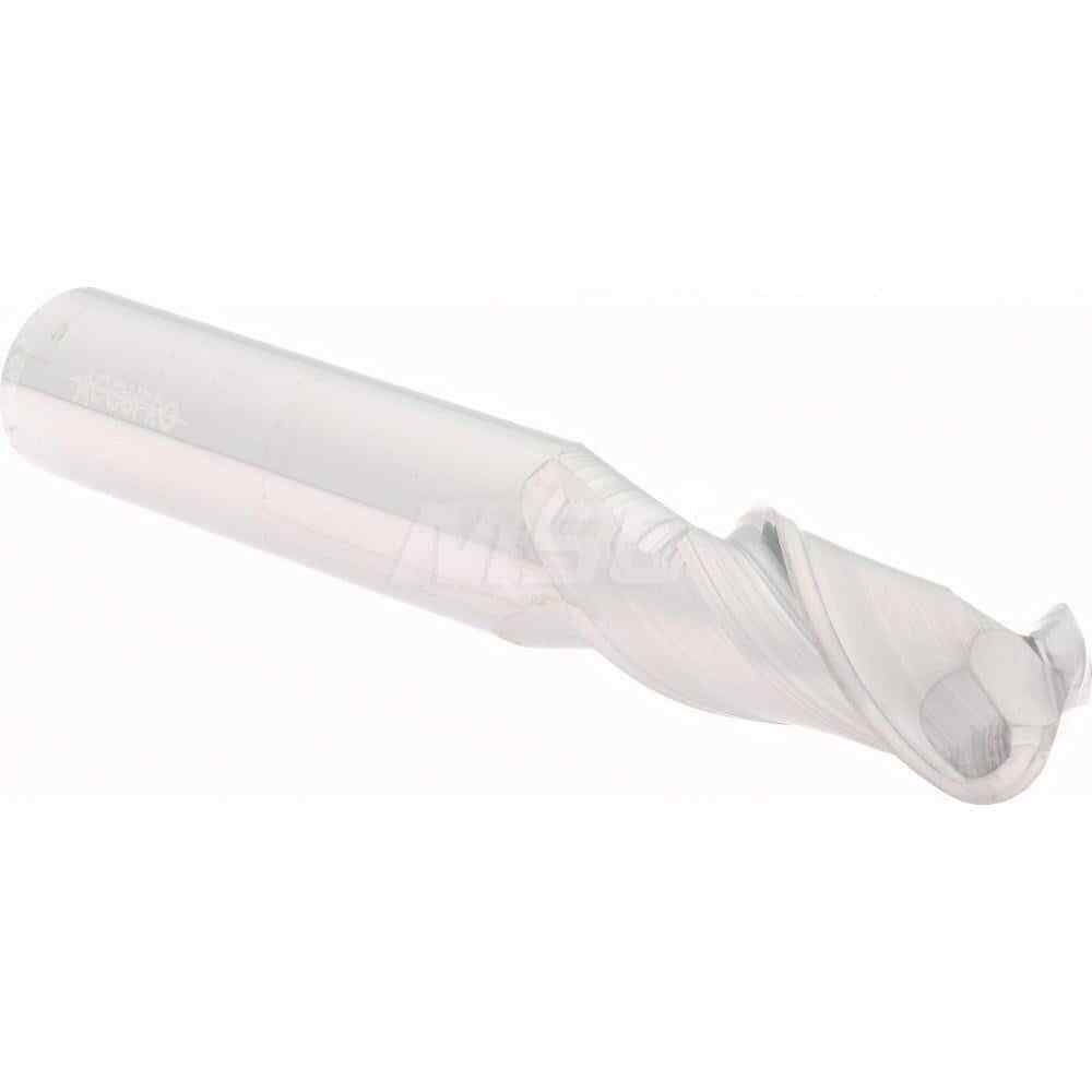 Accupro 3/8" Diam 2 Flute Single End Solid Carbide 1/8" Corner Radius End Mil...