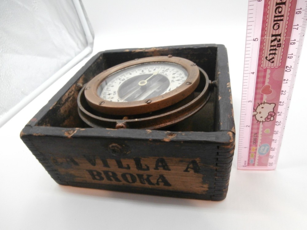ANTIQUE STAR PATHFINDER COMPASS-BINNACLE "STAR COMPASS CO."