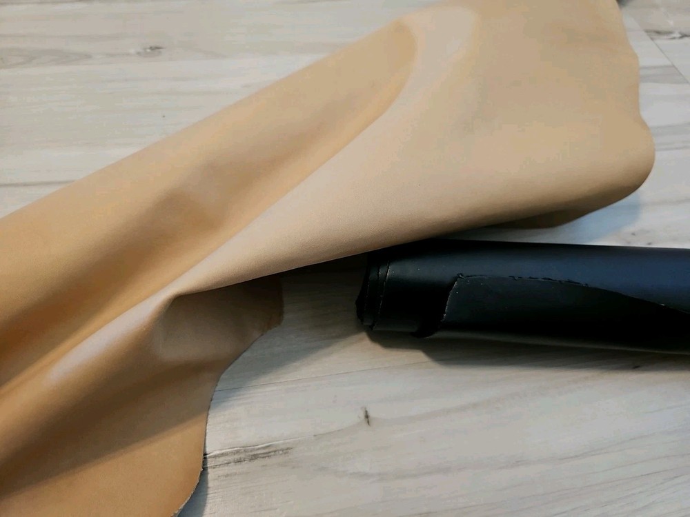 2oz LIGHT TAN LEATHER HIDE LINER SEMI SMOOTH GRAIN SOFT PANEL,SHEET,SQUARE 21+s