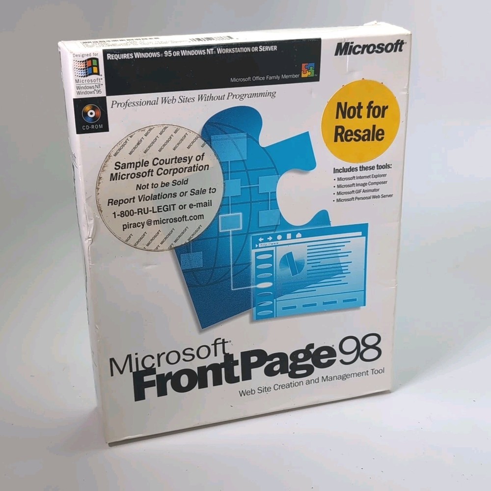 Microsoft FrontPage 98 Unopened